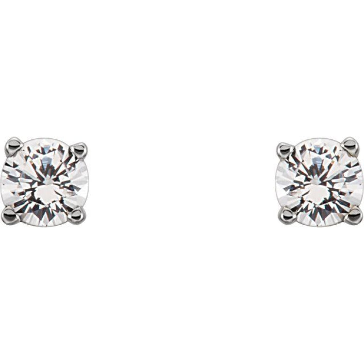 14K White Gold 1/5 CTW Natural Diamond Youth Earrings
