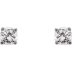 14K White Gold 1/5 CTW Natural Diamond Youth Earrings