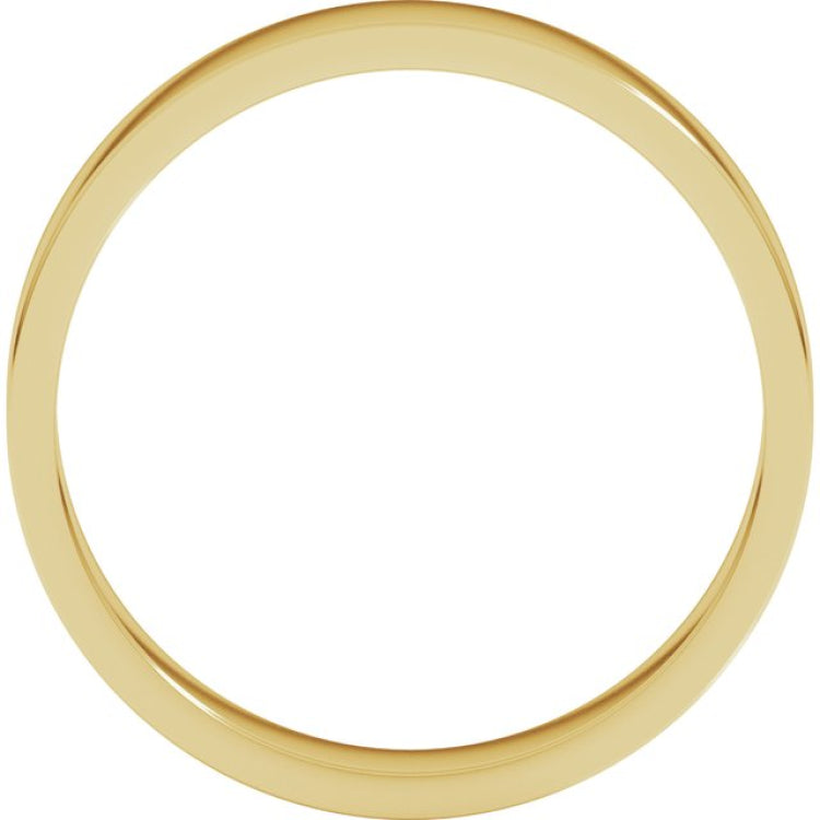 14K Yellow Gold 4 mm Flat Band Size 6