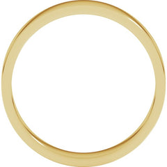 14K Yellow Gold 4 mm Flat Band Size 6