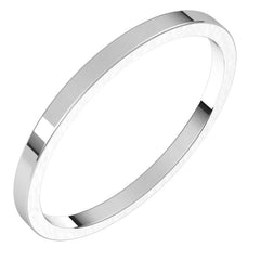 14K White Gold 1.5 mm Flat Band Size 4