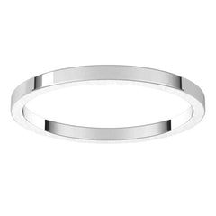 14K White Gold 1.5 mm Flat Band Size 6
