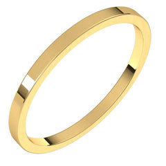 14K Yellow Gold 1.5 mm Flat Band Size 5