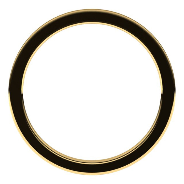 14K Yellow Gold 1 mm Comfort-Fit Flat Band Size 6