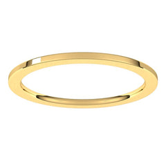 14K Yellow Gold 1 mm Comfort-Fit Flat Band Size 6