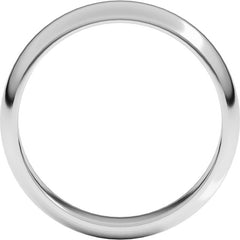 18K White Gold 5 mm Half Round Band Size 13