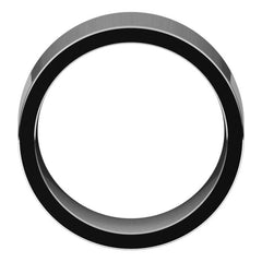 10K White Gold 10 mm Comfort-Fit Flat Band Size 8.5