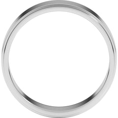 Platinum 6 mm Stepped-Edge Flat Band Size 11