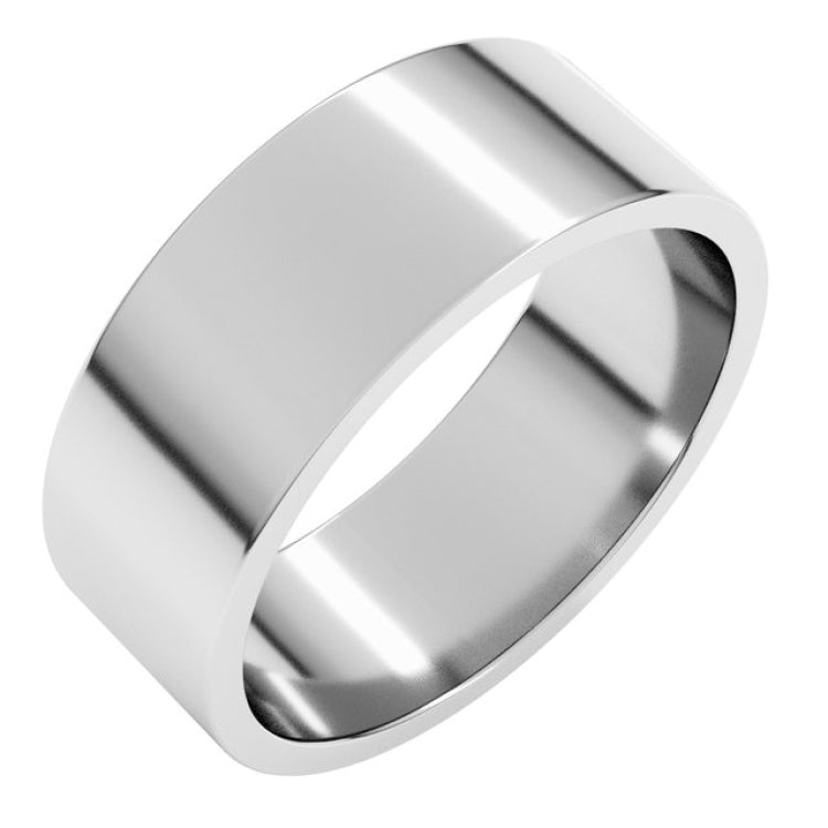 Sterling Silver 7 mm Flat Band Size 14
