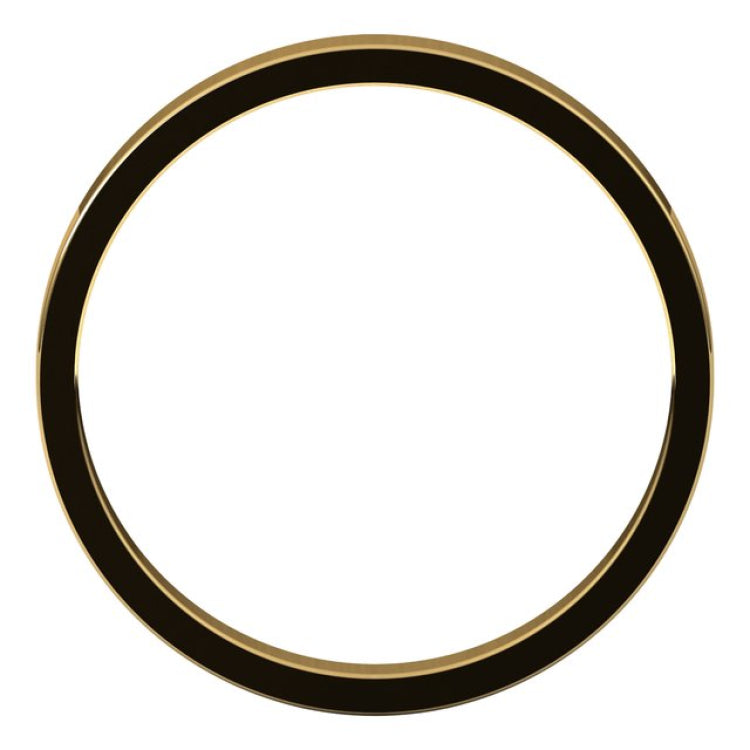 14K Yellow Gold 2.5 mm Flat Band Size 8