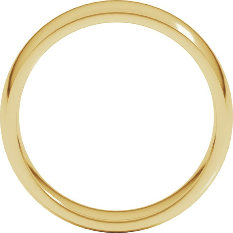 22K Yellow Gold 6 mm Lightweight Comfort-Fit Half Round Band Size 8.5