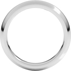 14K White Gold 4 mm Comfort-Fit Half Round Band Size 10