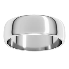 Sterling Silver 6 mm Lightweight Half Round Band Size 11