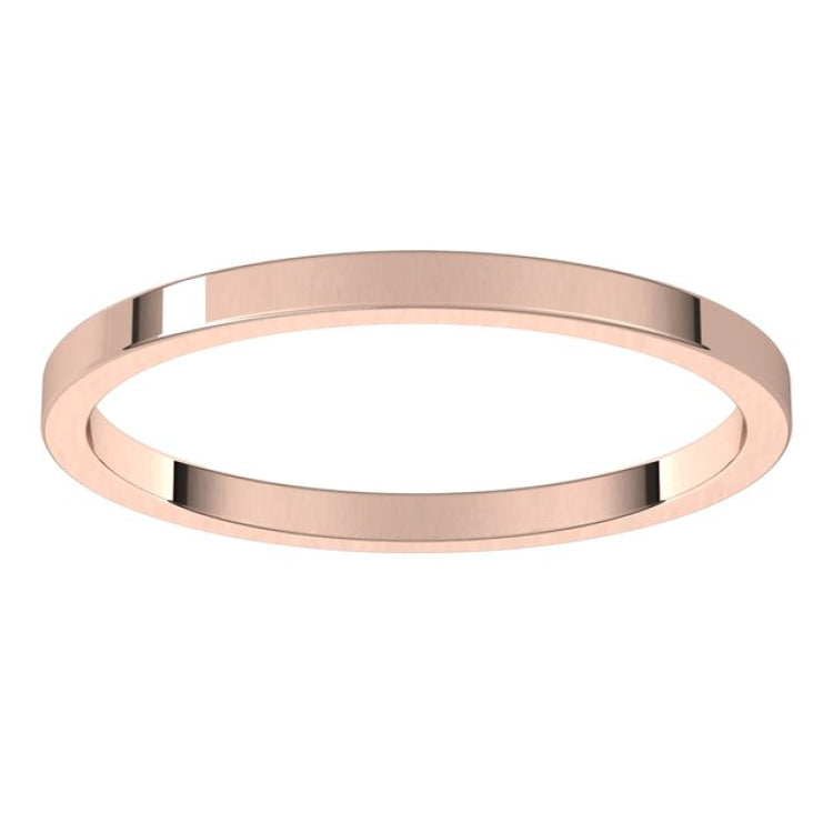 14K Rose Gold 1.5 mm Flat Band Size 5.5
