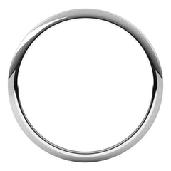 Platinum 1 mm Half Round Band Size 4.5