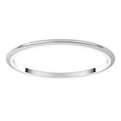 Platinum 1 mm Half Round Band Size 4