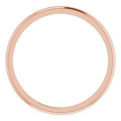 14K Rose Gold 1.5 mm Half Round Band Size 5