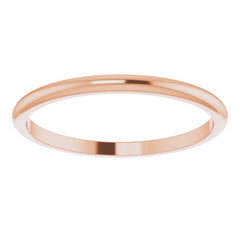 14K Rose Gold 1.5 mm Half Round Band Size 5