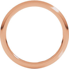 14K Rose Gold 1.5 mm Comfort-Fit Half Round Band Size 5.5