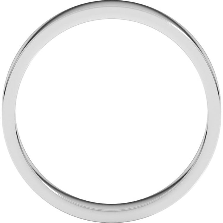14K White Gold 4 mm Flat Band Size 5