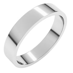 14K White Gold 4 mm Flat Band Size 8