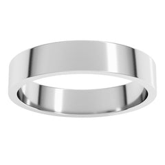14K White Gold 4 mm Flat Band Size 8