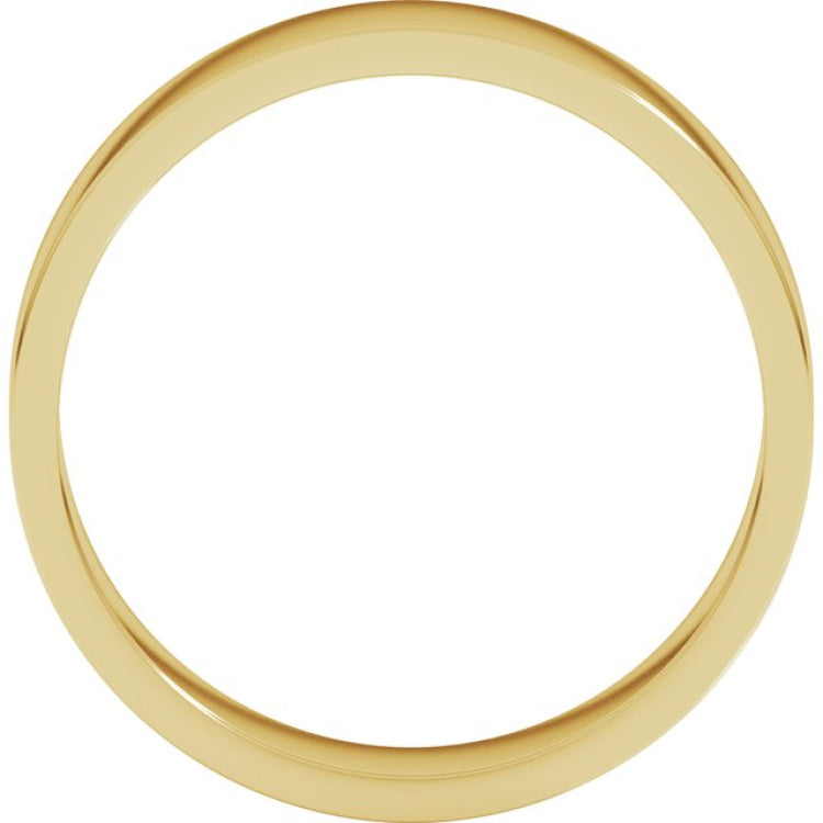 14K Yellow Gold 5 mm Flat Band Size 9