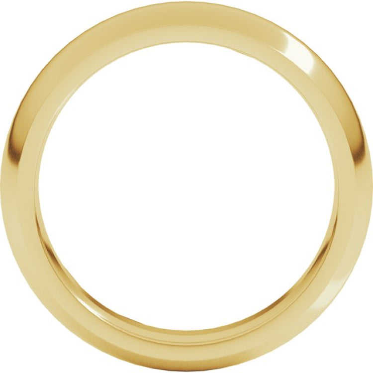 18K Yellow Gold 5 mm Comfort-Fit Half Round Band Size 11