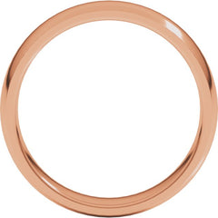 10K Rose Gold 5 mm Lightweight Comfort-Fit Half Round Band Size 10