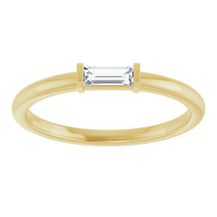 14K Yellow Gold 1/6 CTW  Natural Diamond Stackable Ring