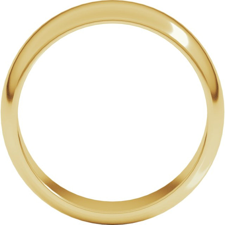 14K Yellow Gold 7 mm Half Round Band Size 8