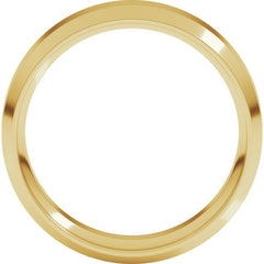 14K Yellow Gold 6 mm Beveled-Edge Comfort-Fit Flat Band Size 11.5