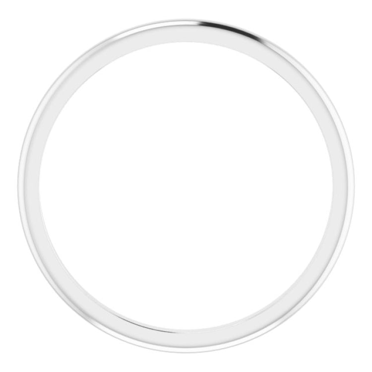 Sterling Silver 1.5 mm Half Round Band Size 6