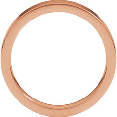 10K Rose Gold 4 mm Comfort-Fit Flat Band Size 6.5