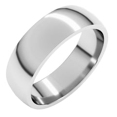 Sterling Silver 6 mm Lightweight Comfort-Fit Half Round Band Size 12
