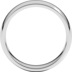 Sterling Silver 6 mm Lightweight Comfort-Fit Half Round Band Size 12