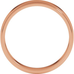 10K Rose Gold 4 mm Stepped-Edge Flat Band Size 9