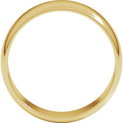 14K Yellow Gold 7 mm Lightweight Half Round Band Size 7