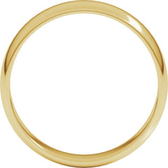 10K Yellow Gold 5 mm Lightweight Half Round Band Size 10