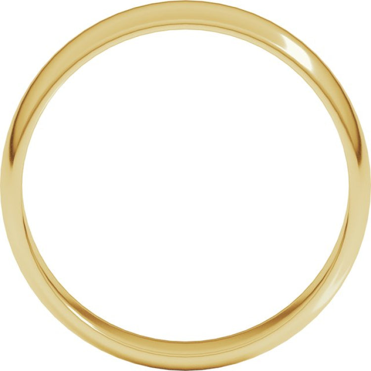 10K Yellow Gold 5 mm Lightweight Half Round Band Size 11