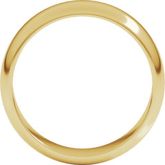 10K Yellow Gold 6 mm Half Round Band Size 9