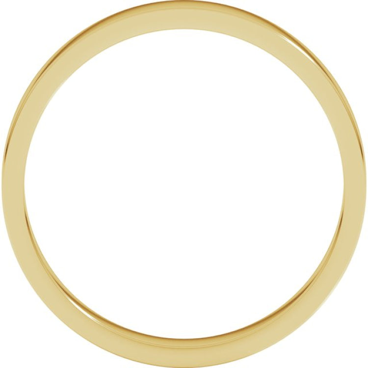 14K Yellow Gold 3 mm Flat Band Size 9.5