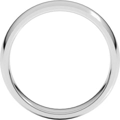 Sterling Silver 5 mm Lightweight Comfort-Fit Half Round Band Size 7.5