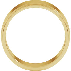 14K Yellow Gold 8 mm Stepped-Edge Flat Band Size 10.5