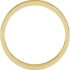14K Yellow Gold 3 mm Flat Band Size 6.5