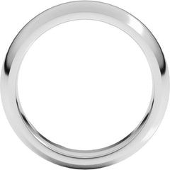 14K White Gold 6 mm Comfort-Fit Half Round Band Size 6.5