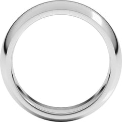 14K White Gold 8 mm Comfort-Fit Half Round Band Size 11.5