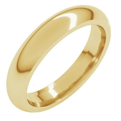 18K Yellow Gold 4 mm Comfort-Fit Half Round Band Size 5.5