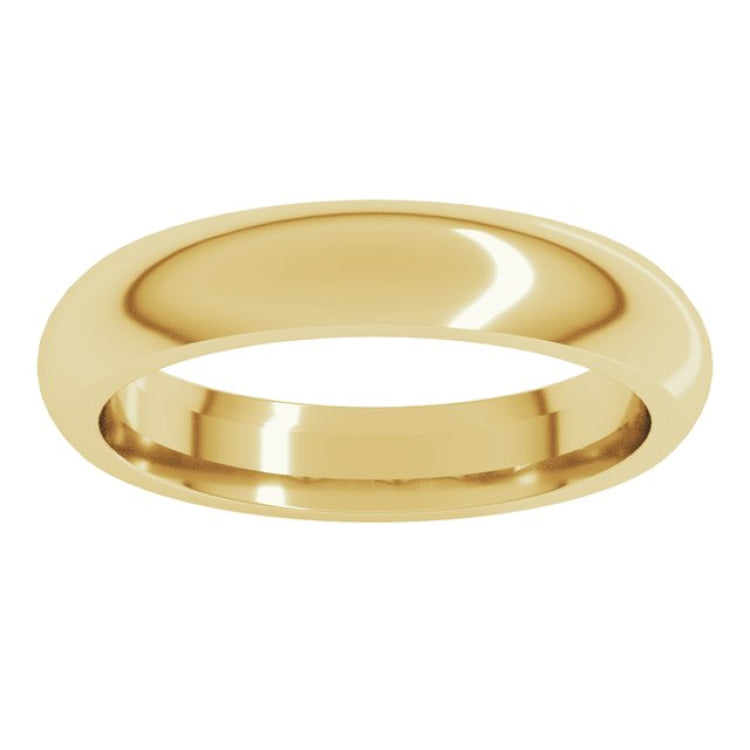 18K Yellow Gold 4 mm Comfort-Fit Half Round Band Size 5.5