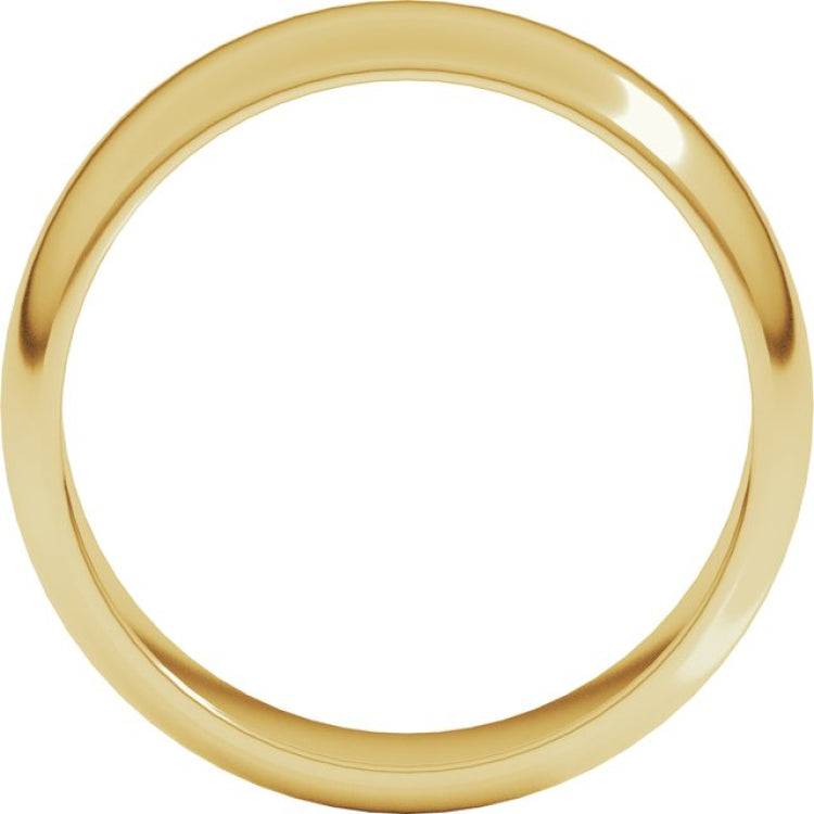 10K Yellow Gold 6 mm Half Round Band Size 11.5